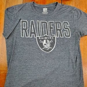 Oakland Raiders Las Vegas Gray T-shirt Mens Medium NFL Team Apparel Short Sleeve